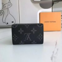 Louis Vuitton LV Unisex Discovery Compact Wallet Monogram Eclipse Coated Canvas