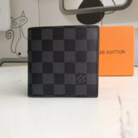 Louis Vuitton LV Unisex Marco Wallet Damier Graphite Coated Canvas