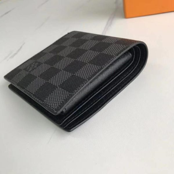 Louis Vuitton LV Unisex Marco Wallet Damier Graphite Coated Canvas (3)