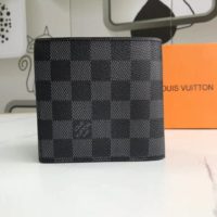 Louis Vuitton LV Unisex Marco Wallet Damier Graphite Coated Canvas