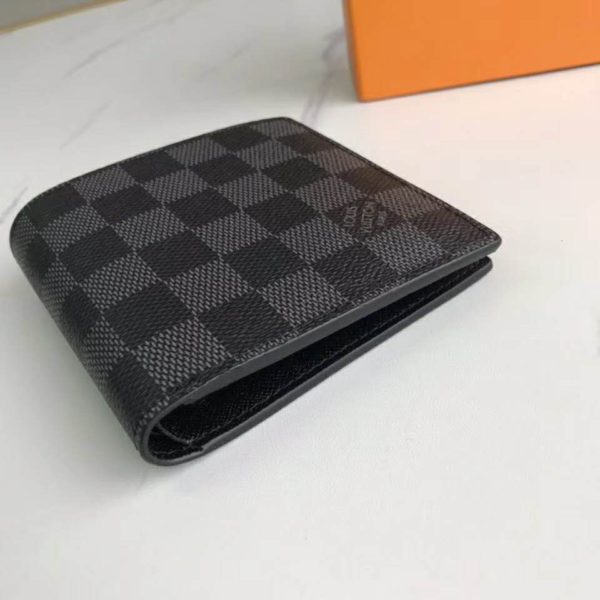 Louis Vuitton LV Unisex Marco Wallet Damier Graphite Coated Canvas (5)