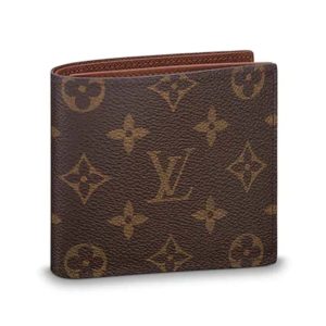 Louis Vuitton LV Unisex Marco Wallet Monogram Coated Canvas-Brown