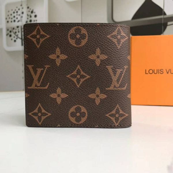 Louis Vuitton LV Unisex Marco Wallet Monogram Coated Canvas-Brown (3)