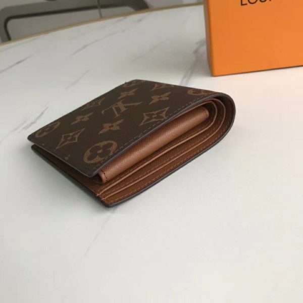 Louis Vuitton LV Unisex Marco Wallet Monogram Coated Canvas-Brown (4)