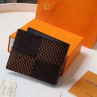 Louis Vuitton LV Unisex Multiple Wallet Giant Damier Ebene Canvas