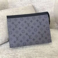 Louis Vuitton LV Unisex Pochette Voyage MM Bag Monogram Eclipse Canvas