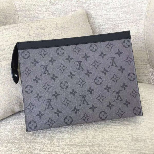 Louis Vuitton LV Unisex Pochette Voyage MM Bag Monogram Eclipse Canvas (3)