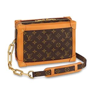 Louis Vuitton LV Unisex Soft Trunk Bag Monogram Coated Canvas-Brown