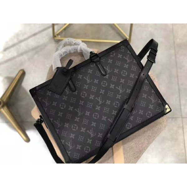 Louis Vuitton LV Unisex Soft Trunk Briefcase Monogram Eclipse Canvas (8)