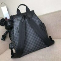 Louis Vuitton LV Unisex Utility Backpack Damier Graphite Canvas-Grey