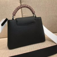 Louis Vuitton LV Women Capucines BB Black Taurillon Leather