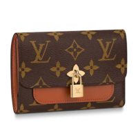 Louis Vuitton LV Women Flower Compact Wallet Monogram Coated Canvas-Red