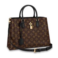 Louis Vuitton LV Women Flower Tote Monogram Coated Canvas-Red