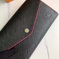 Louis Vuitton LV Women Sarah Wallet in Epi Leather-Black