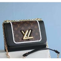 Louis Vuitton LV Women Twist MM Handbag Monogram Coated Canvas