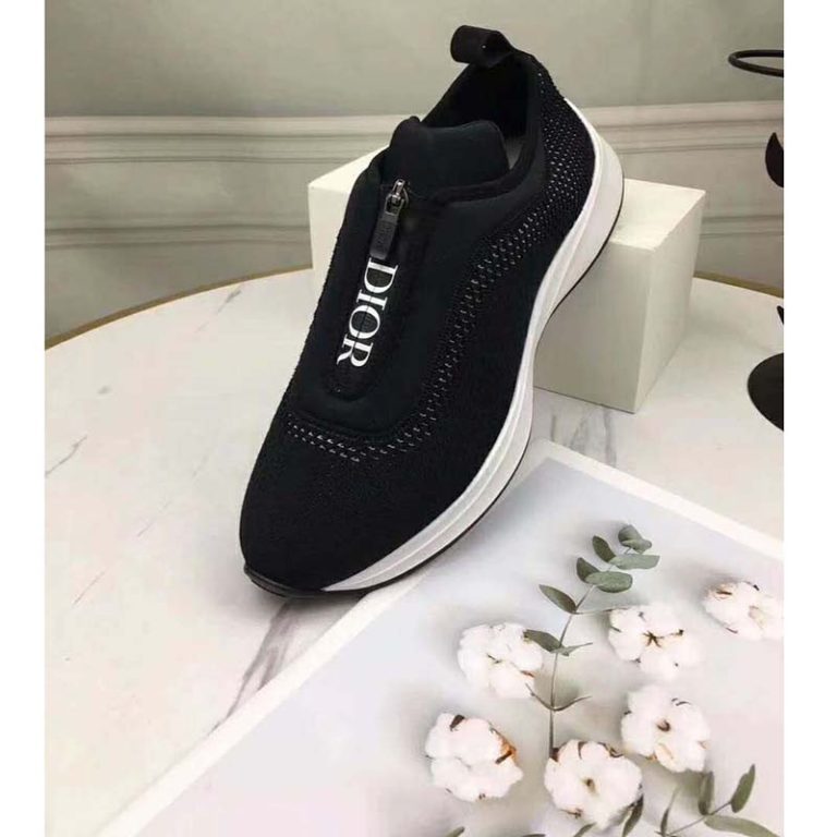 Dior Unisex B25 Low-Top Sneaker Black Neoprene and Mesh - Brandsoff