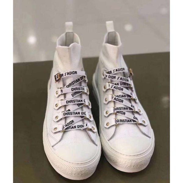 Dior Unisex Walk’n’Dior Sneaker White Technical Mesh Leather Inserts (9)