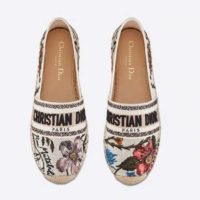 Dior Women Dior Granville Espadrille Embroidered ‘Christian Dior’ Signature-Beige