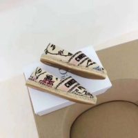 Dior Women Dior Granville Espadrille Embroidered ‘Christian Dior’ Signature-Beige