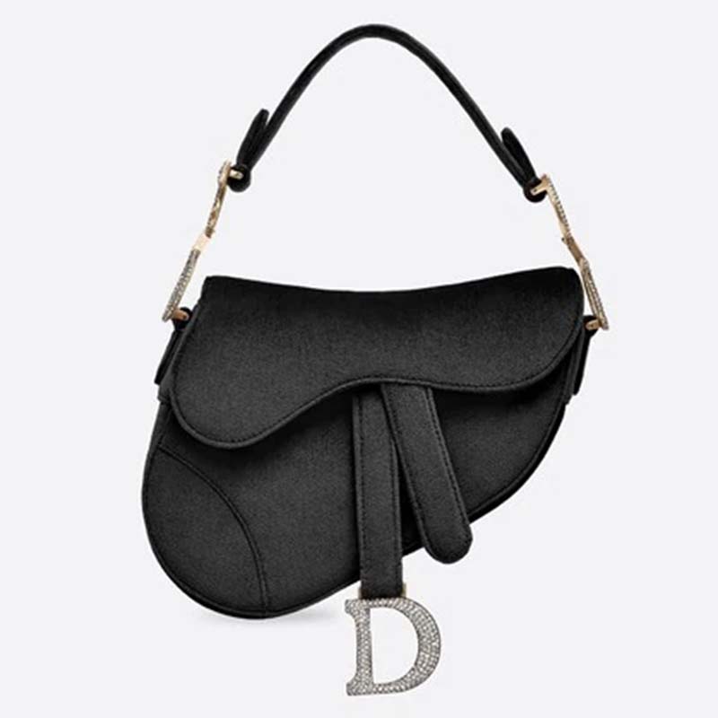 Dior Women Mini Saddle Bag in Black Velvet - Brandsoff