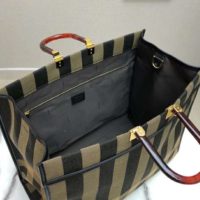 Fendi Women Fendi Sunshine Large Shopper Bag Brown Jacquard Fabric