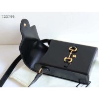 Gucci GG Unisex Gucci Horsebit 1955 Mini Bag Black Leather