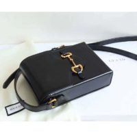 Gucci GG Unisex Gucci Horsebit 1955 Mini Bag Black Leather