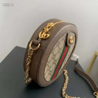 Gucci GG Women Ophidia Mini GG Round Shoulder Bag-Beige