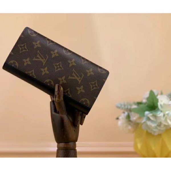 Louis Vuitton LV Unisex Brazza wallet Monogram Macassar Coated Canvas (1)