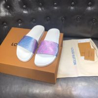 Louis Vuitton LV Unisex Waterfront Mule Rubber Iridescent Monogram-White