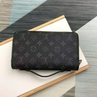 Louis Vuitton LV Unisex Zippy XL Wallet Monogram Eclipse Canvas