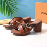 Louis Vuitton LV Women Horizon Mule Calf Patent Monogram Canvas