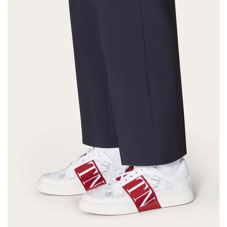 calfskin vl7n sneaker with bands