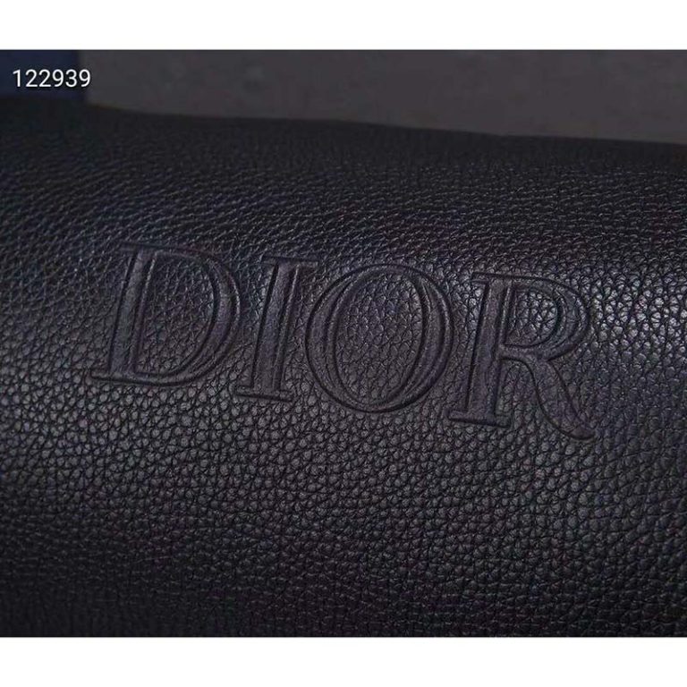 roller messenger bag in black calfskin dior