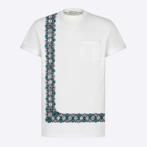 Dior Women Dior And Shawn Oversized T-Shirt White Cotton Jersey