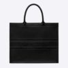 Dior Women Dior Book Tote 'Christian Dior' Signature Black Calfskin