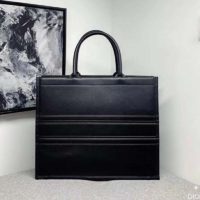 Dior Women Dior Book Tote ‘Christian Dior’ Signature Black Calfskin