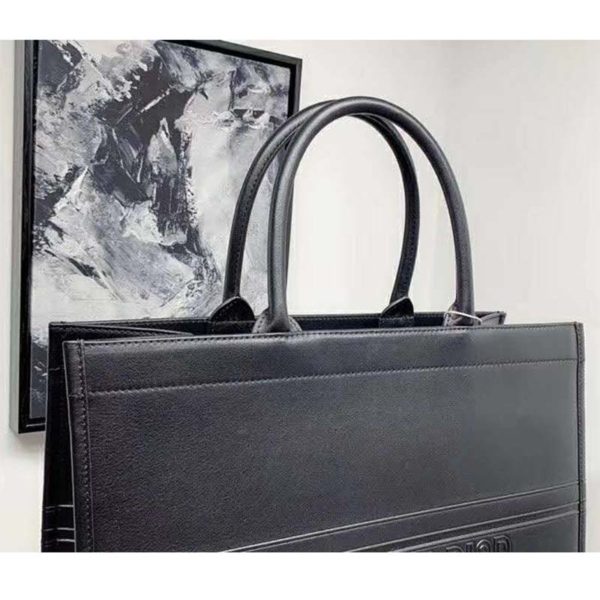 Dior Women Dior Book Tote ‘Christian Dior’ Signature Black Calfskin (7)