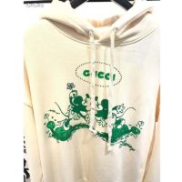 Gucci Women Disney x Gucci Hooded Sweatshirt White Felted Organic Cotton Jersey