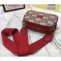 Gucci Women Small Shoulder Bag GG Apple Print Supreme Canvas