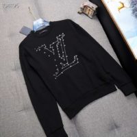 Louis Vuitton LV Men LV Stitch Print Embroidered Sweatshirt Regular Fit