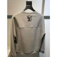 Louis Vuitton LV Men Squared LV Sweatshirt LV2 Motif 100% Cotton-Grey