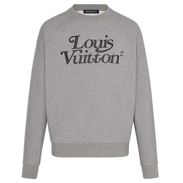 Louis Vuitton LV Men Squared LV Sweatshirt LV2 Motif 100% Cotton-Grey