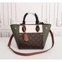 Louis Vuitton LV Women Fold Tote PM Monogram Canvas Calfskin Leather