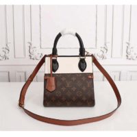 Louis Vuitton LV Women Fold Tote PM Monogram Canvas Calfskin Leather