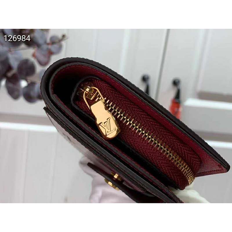 Louis Vuitton PORTEFEUILLE JULIETTE Zigzag Leather Folding Wallet Small  Wallet Logo (N60381)