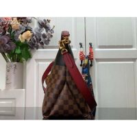 Louis Vuitton LV Women Maida Handbag Damier Ebene Coated Canvas