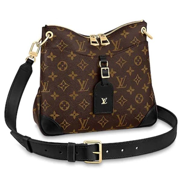 Louis Vuitton LV Women Odéon PM Monogram Coated Canvas-Black