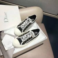 Dior Women Walk’n’Dior Sneaker Black Canvas Christian Dior ‘J’Adior’ Signature