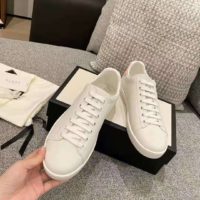 Gucci GG Unisex Ace Sneaker with Interlocking G White Scrap Less Leather